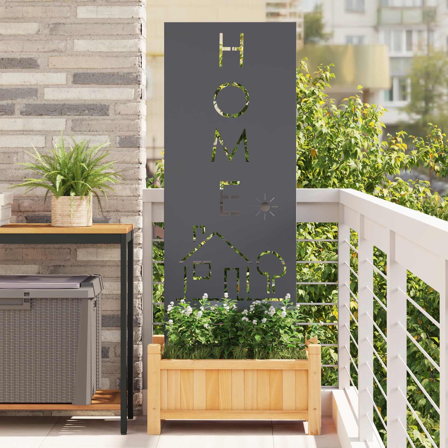 Have privatliv skærm Antracit 50 x 140 cm Koldvalset stål