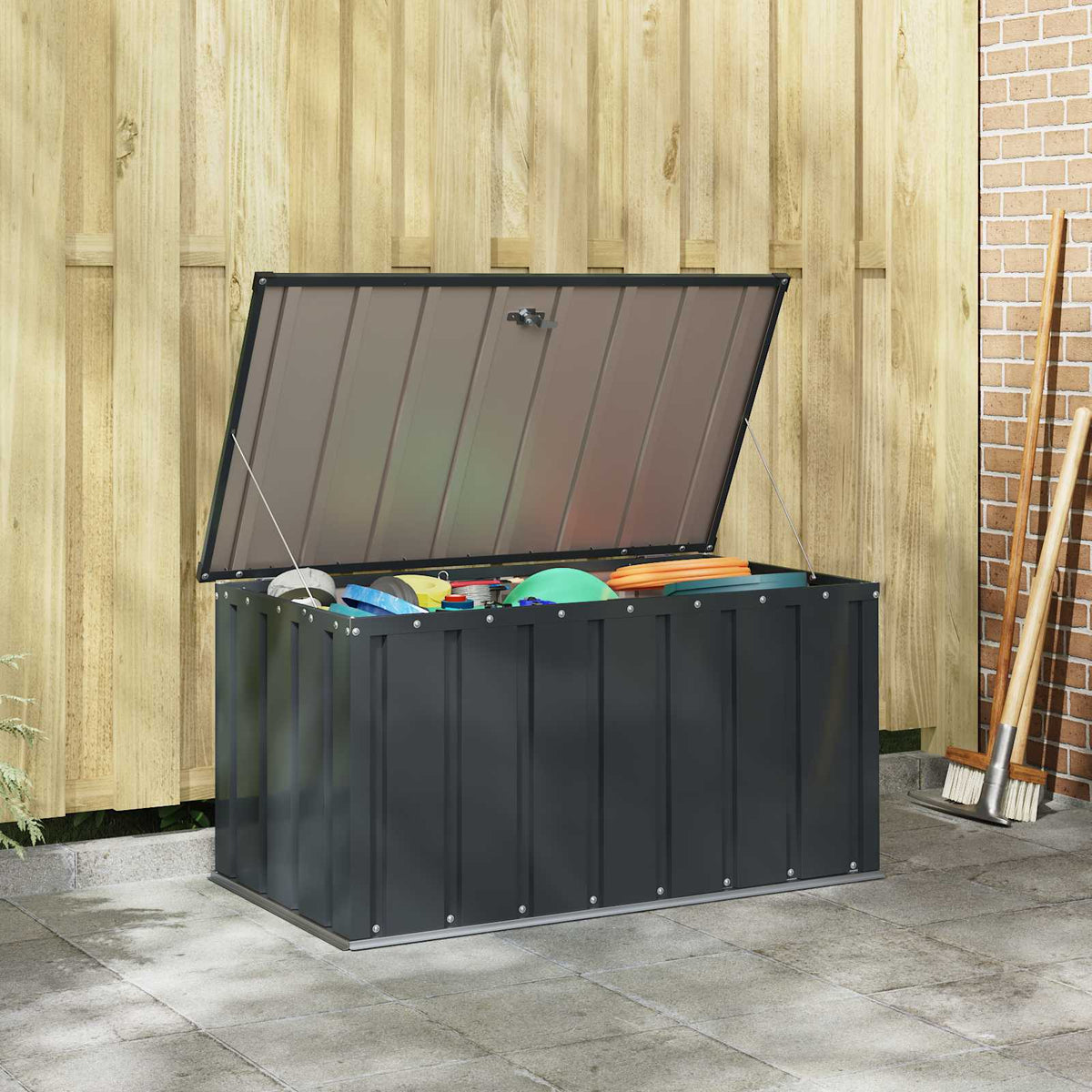 Have Opbevaringskasse Sort 101 x 56,5 x 50 cm Stål
