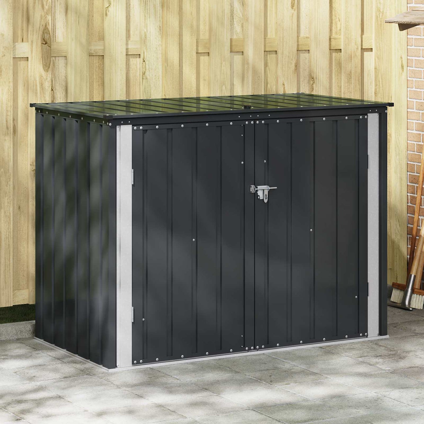 Have Opbevaringskasse Sort 151,5 x 82 x 110,5 cm Stål