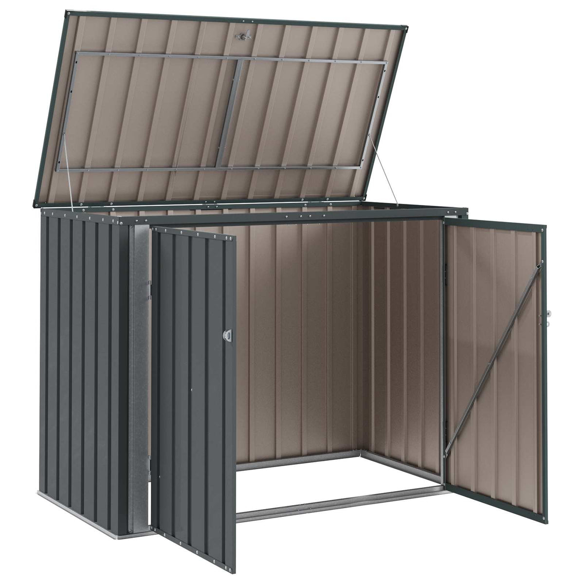Have Opbevaringskasse Sort 151,5 x 82 x 110,5 cm Stål
