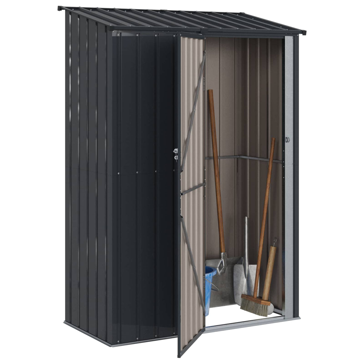 Haveskure Antracit 140,5 x 74 x 200 cm Metal