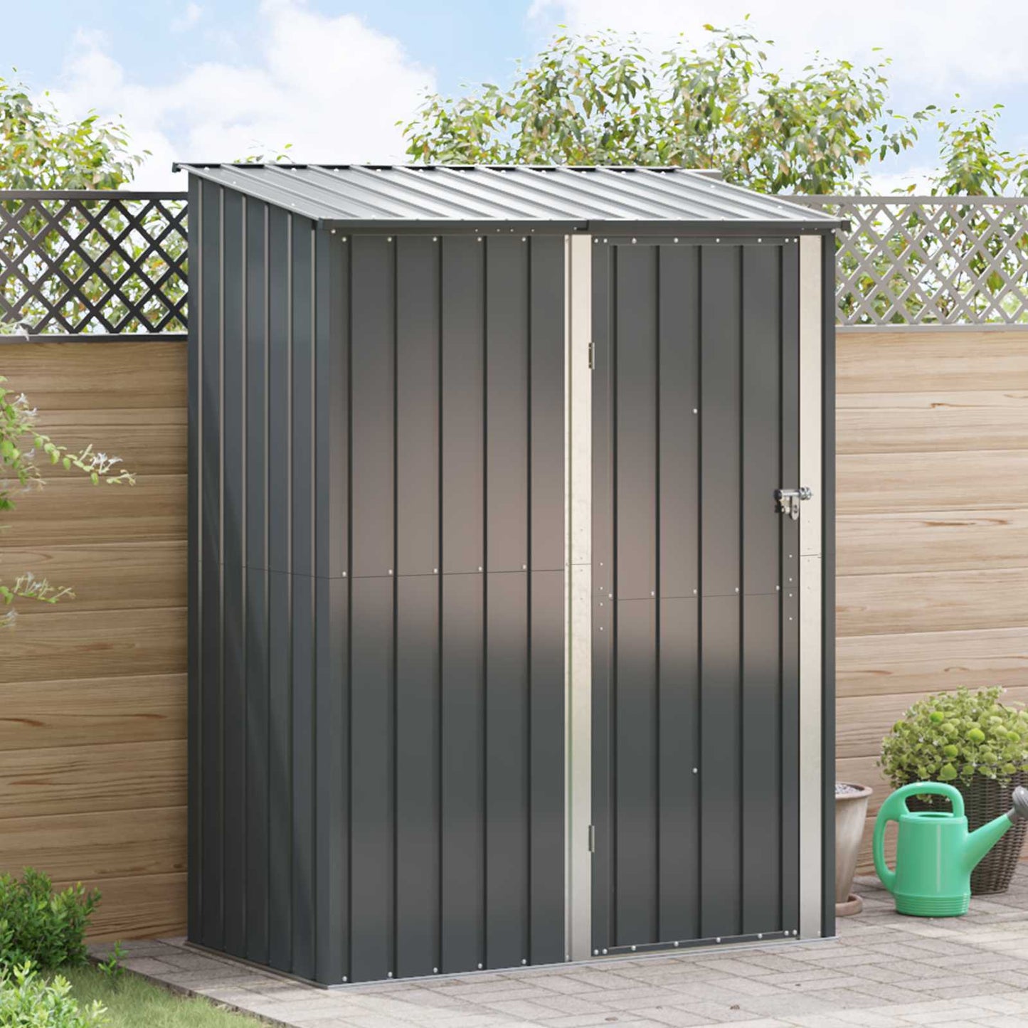 Haveskure Antracit 153,5 x 86 x 200 cm Metal