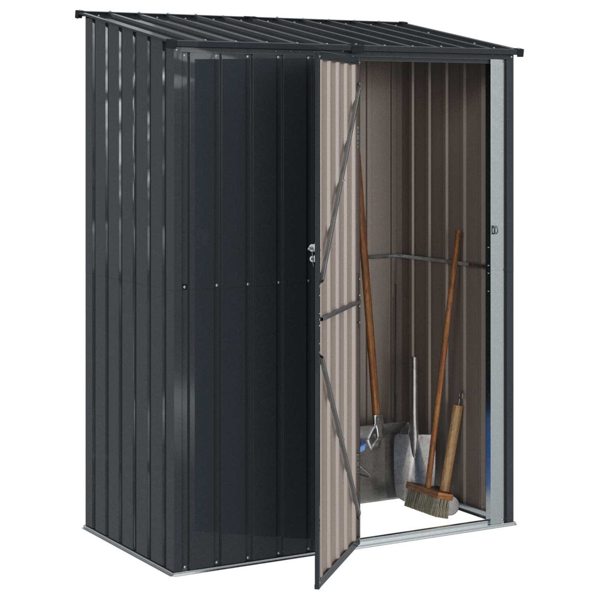 Haveskure Antracit 153,5 x 86 x 200 cm Metal