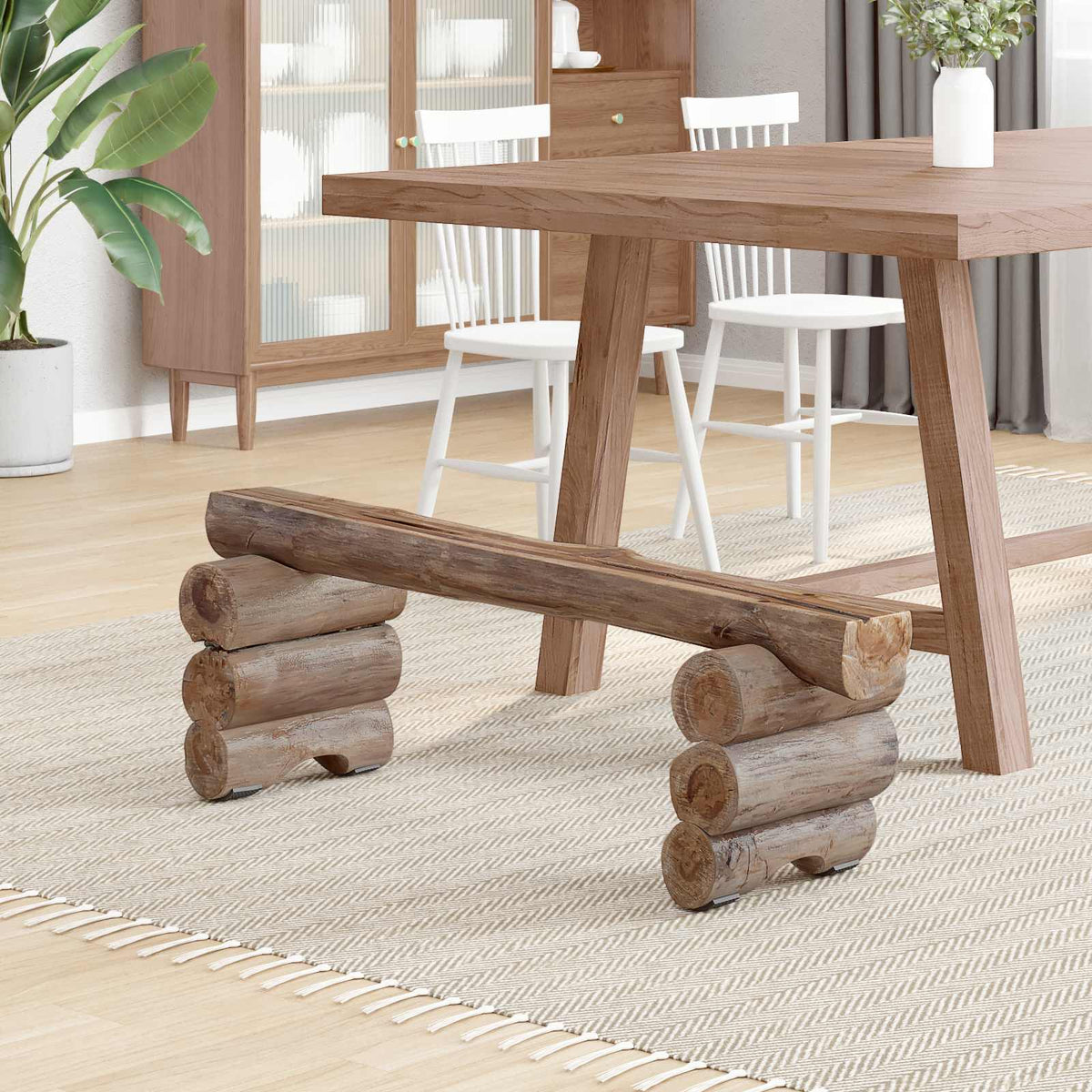 bænk Naturfarvet 110 x 30 x 34 cm Massiv Teaktræ