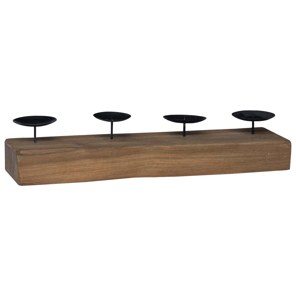 Lysestage Naturfarvet 50 x 15 x 10 cm Massivt teaktræ