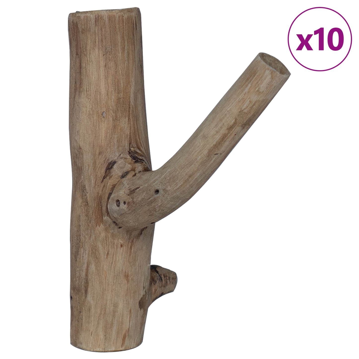 Krog Brun 4 x 4 x 14 cm Solid genbrugs træ