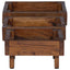 Planteholder 3 stk. Brun 35 x 35 x 12 cm Mahogni Træ