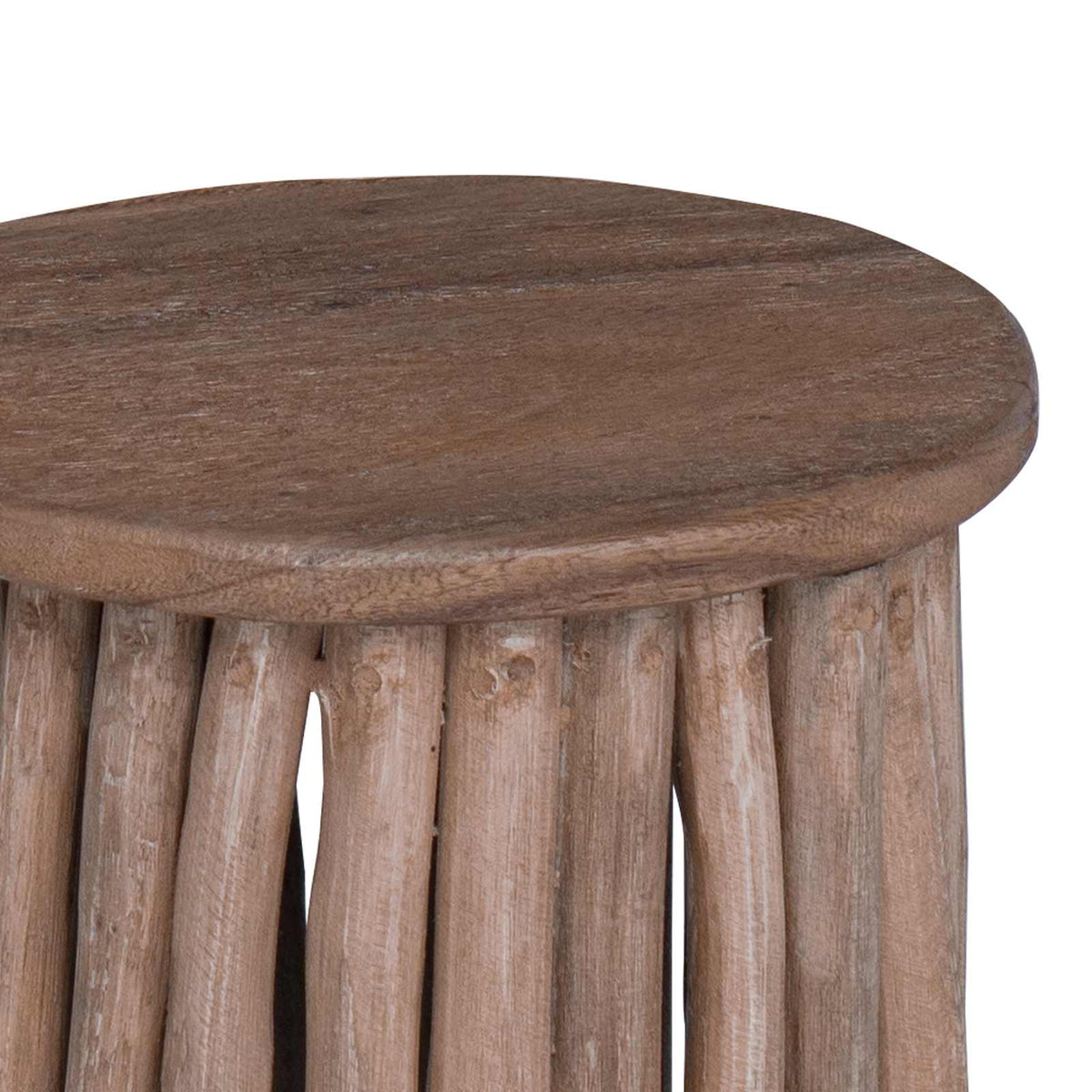 Taburet Naturfarvet 30 x 30 x 45 cm Massiv Teaktræ