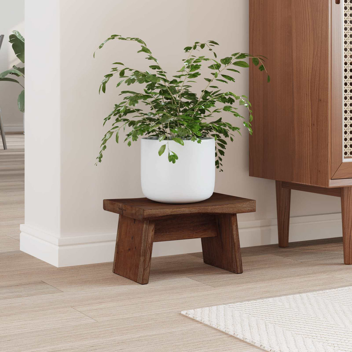 Taburet Naturfarvet 29 x 20 x 17 cm Mahogni Træ