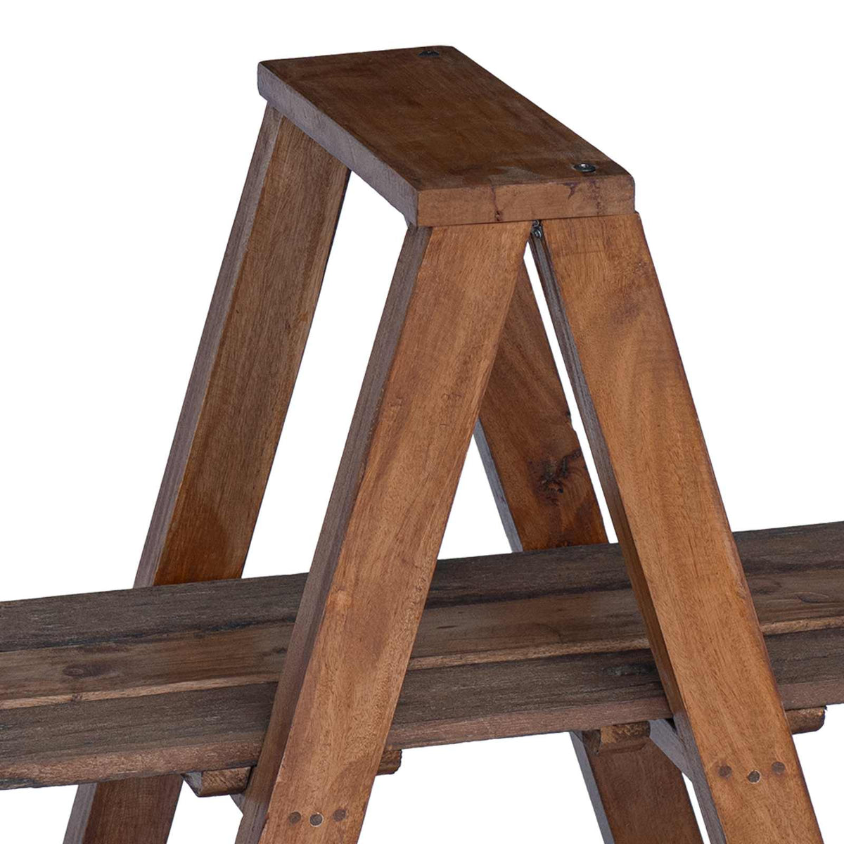 Foldereol med hylde Brun 79.5 x 35 x 112 cm Solid genbrugs træ