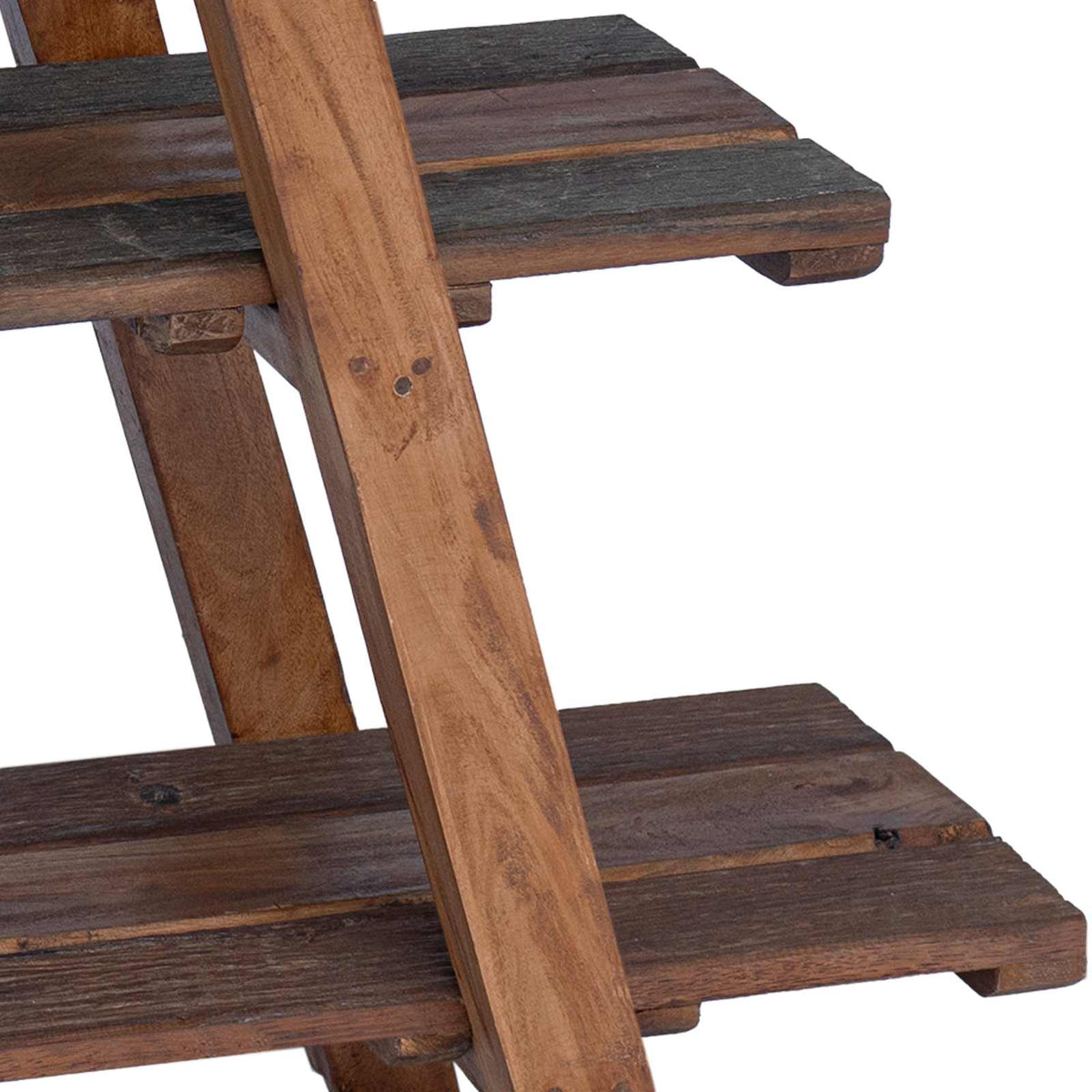 Foldereol med hylde Brun 79.5 x 35 x 112 cm Solid genbrugs træ