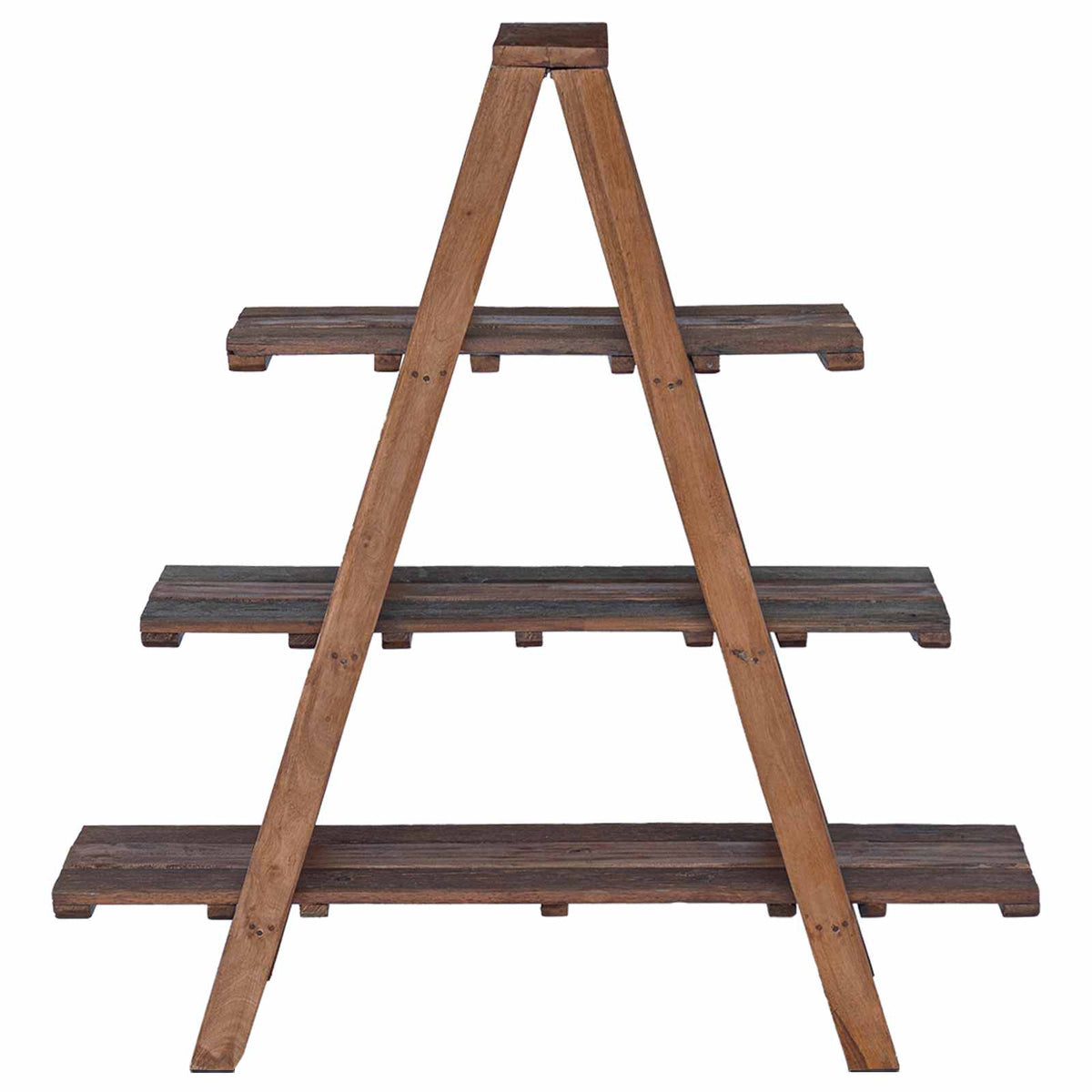Foldereol med hylde Brun 79.5 x 35 x 112 cm Solid genbrugs træ