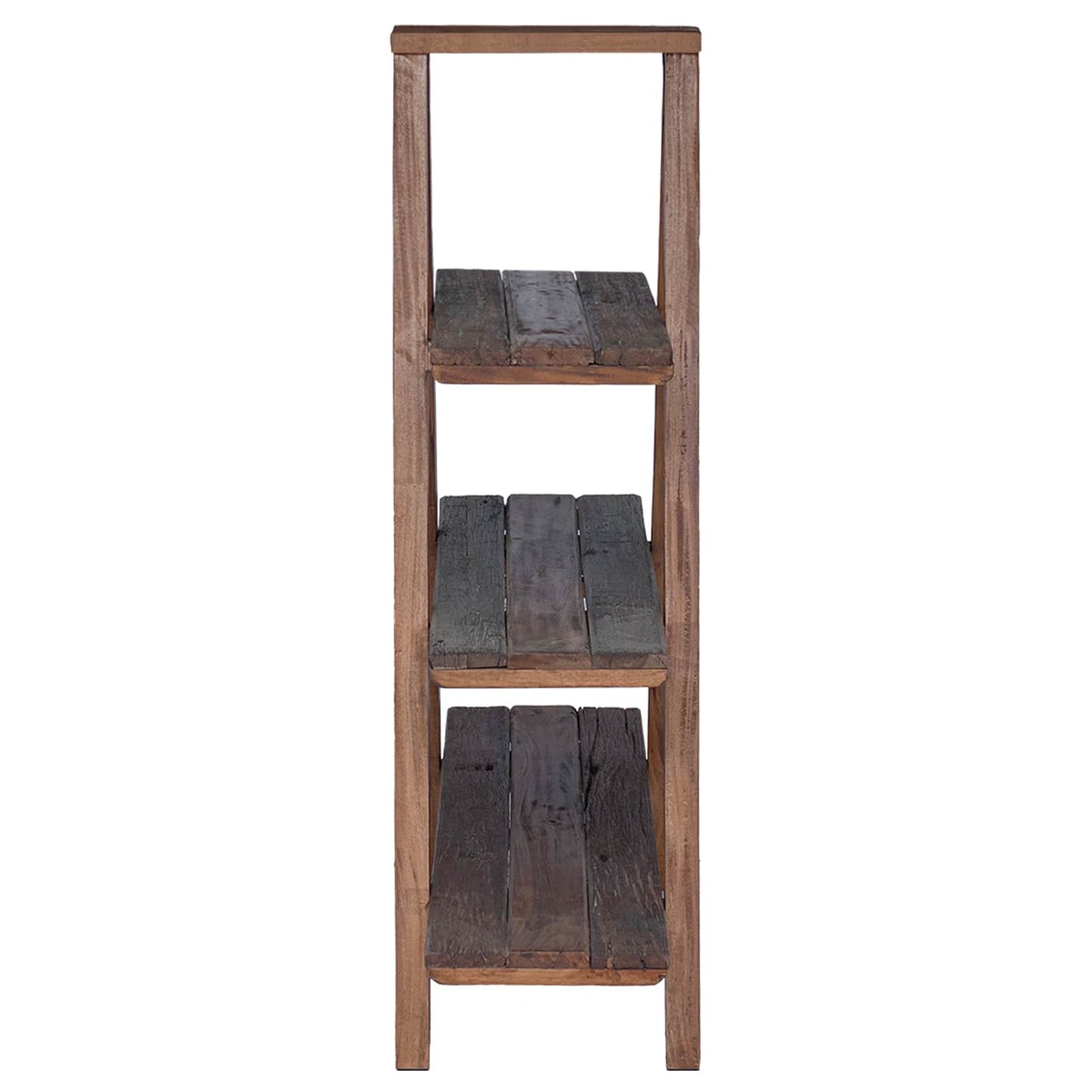 Foldereol med hylde Brun 79.5 x 35 x 112 cm Solid genbrugs træ