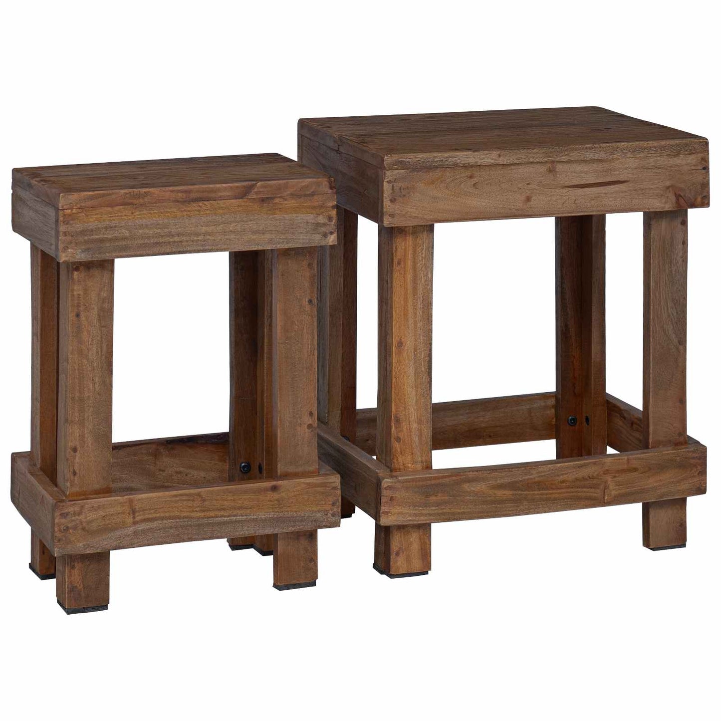 Planteholder 2 stk. Brun 70 x 11 x 27 cm Mahogni Træ