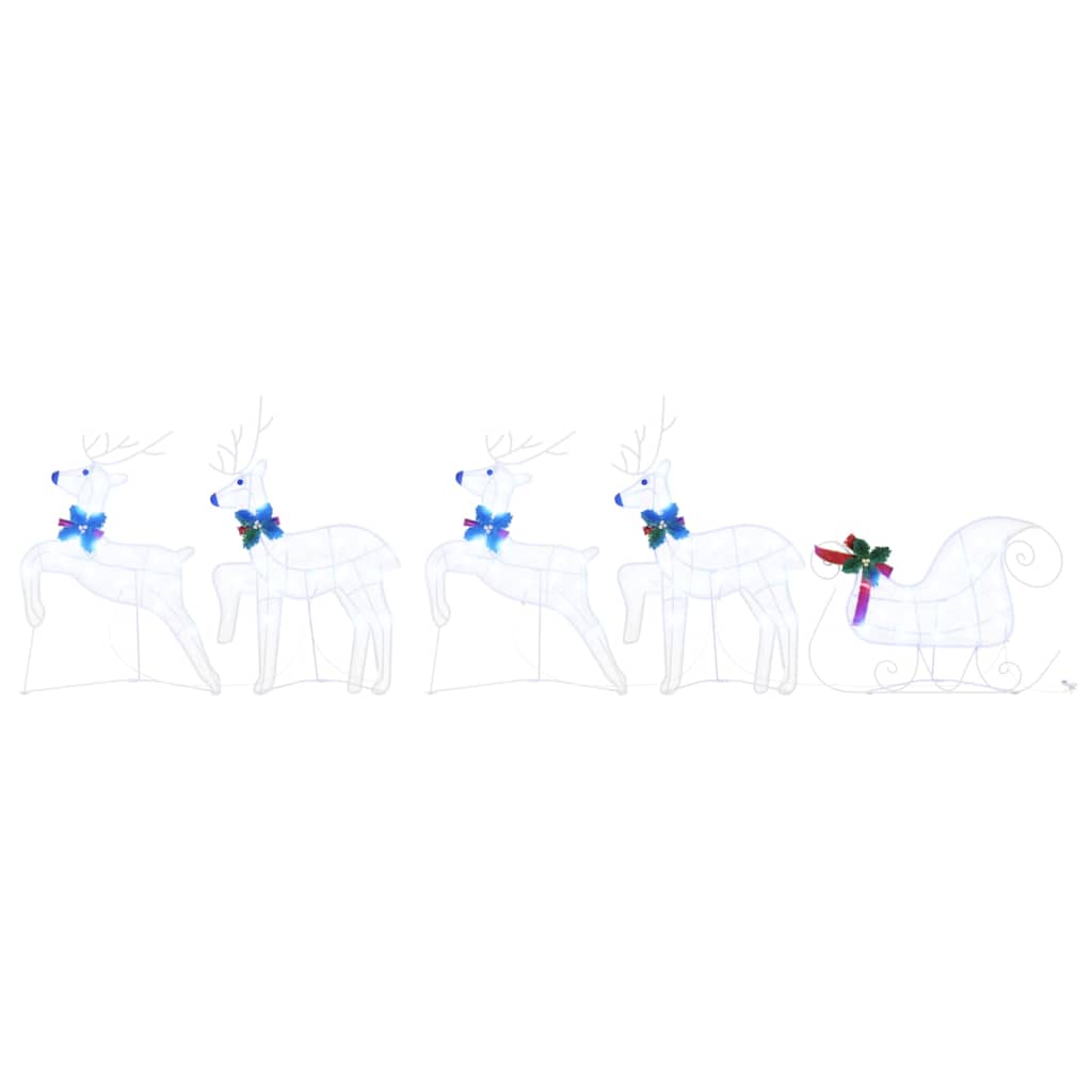 LED Rensdyr 5 stk. Hvid 43 x 18 x 66 cm Stof