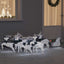 LED Rensdyr 7 stk. Sølv 43 x 18 x 66 cm Stof