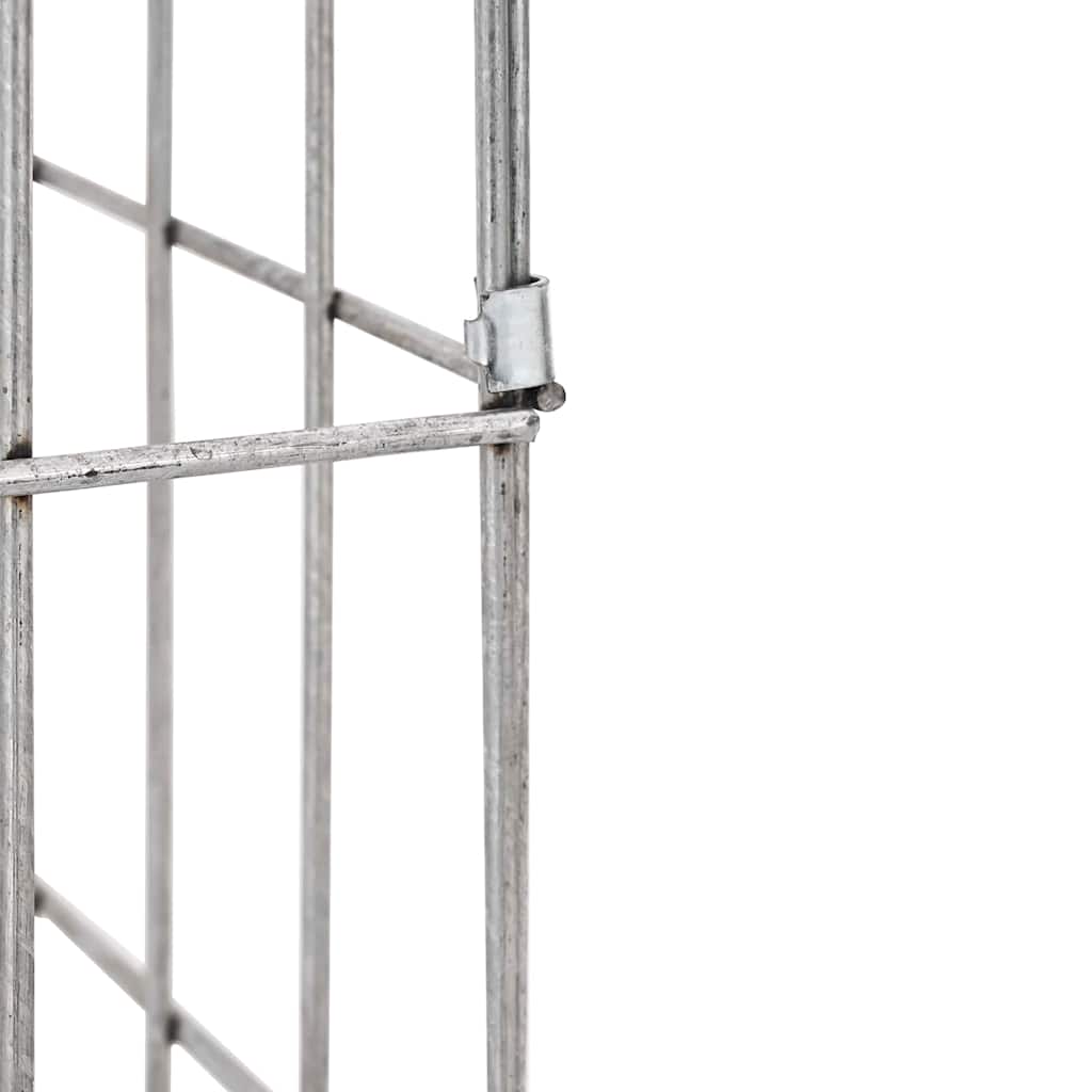 Gabion Vandhane 4 stk. Sølv 25 x 25 x 50 cm Galvaniseret stål