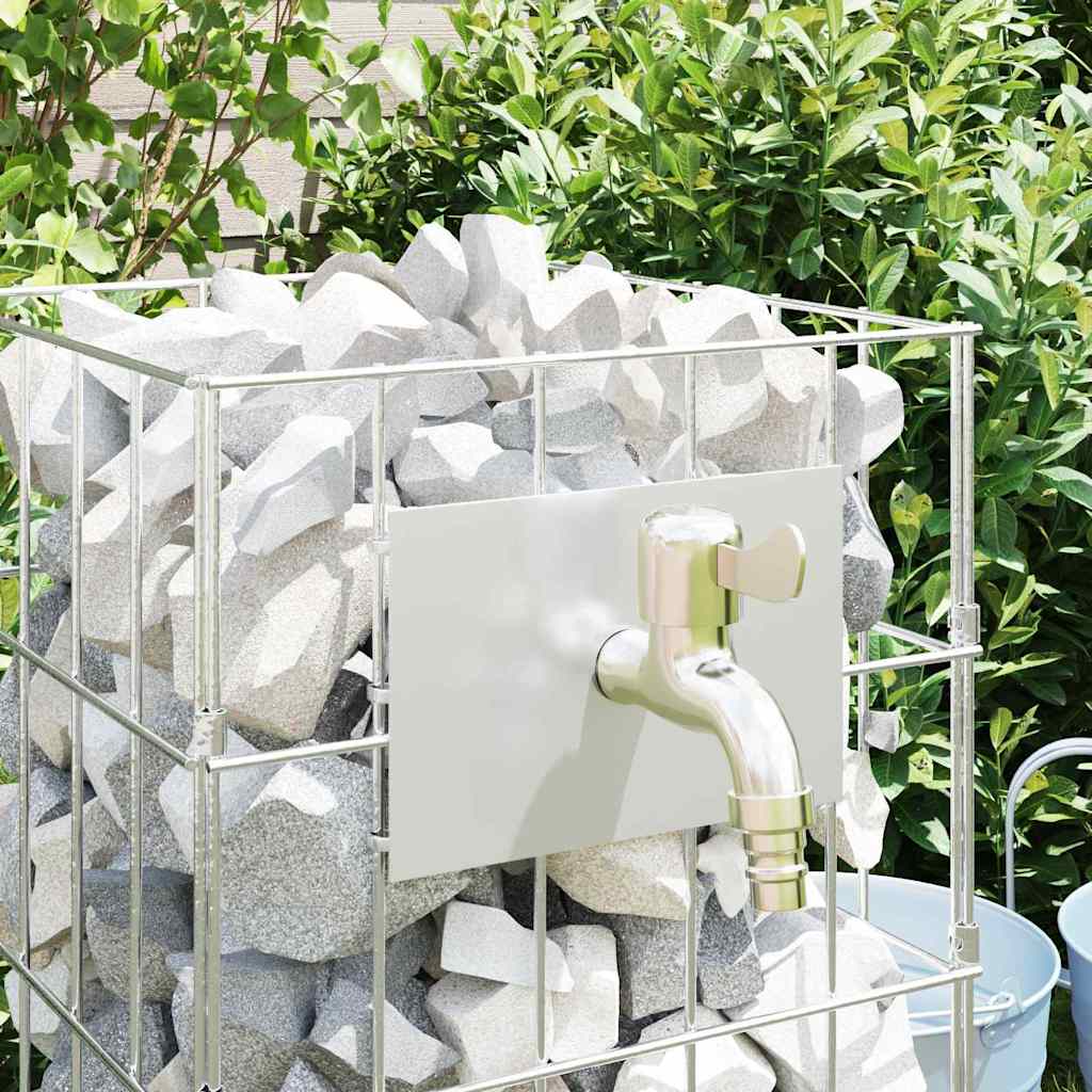 Gabion Vandhane 4 stk. Sølv 25 x 25 x 50 cm Galvaniseret stål