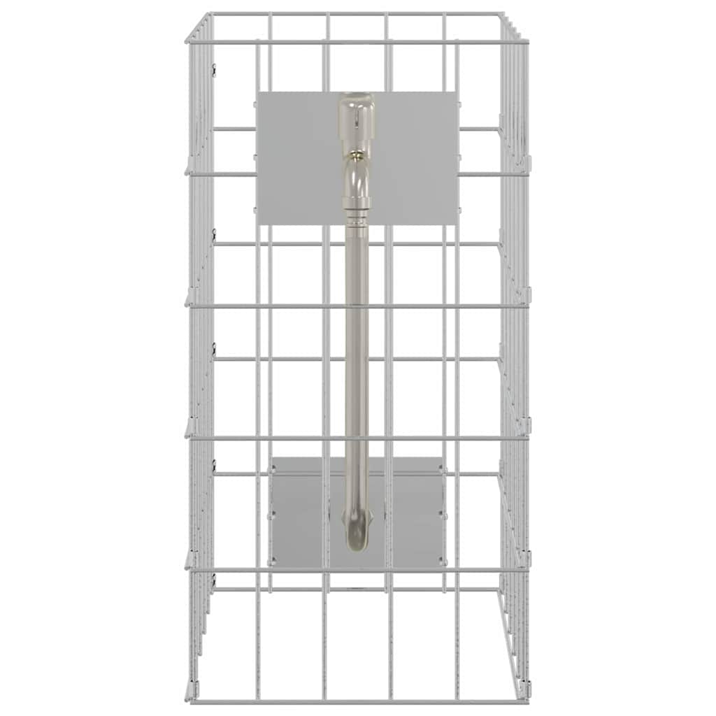 Gabion Vandhane 4 stk. Sølv 25 x 25 x 50 cm Galvaniseret stål