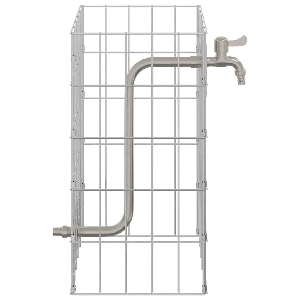 Gabion Vandhane 4 stk. Sølv 25 x 25 x 50 cm Galvaniseret stål