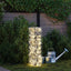 Gabion Vandhane 4 stk. Sølv 25 x 25 x 100 cm Galvaniseret stål