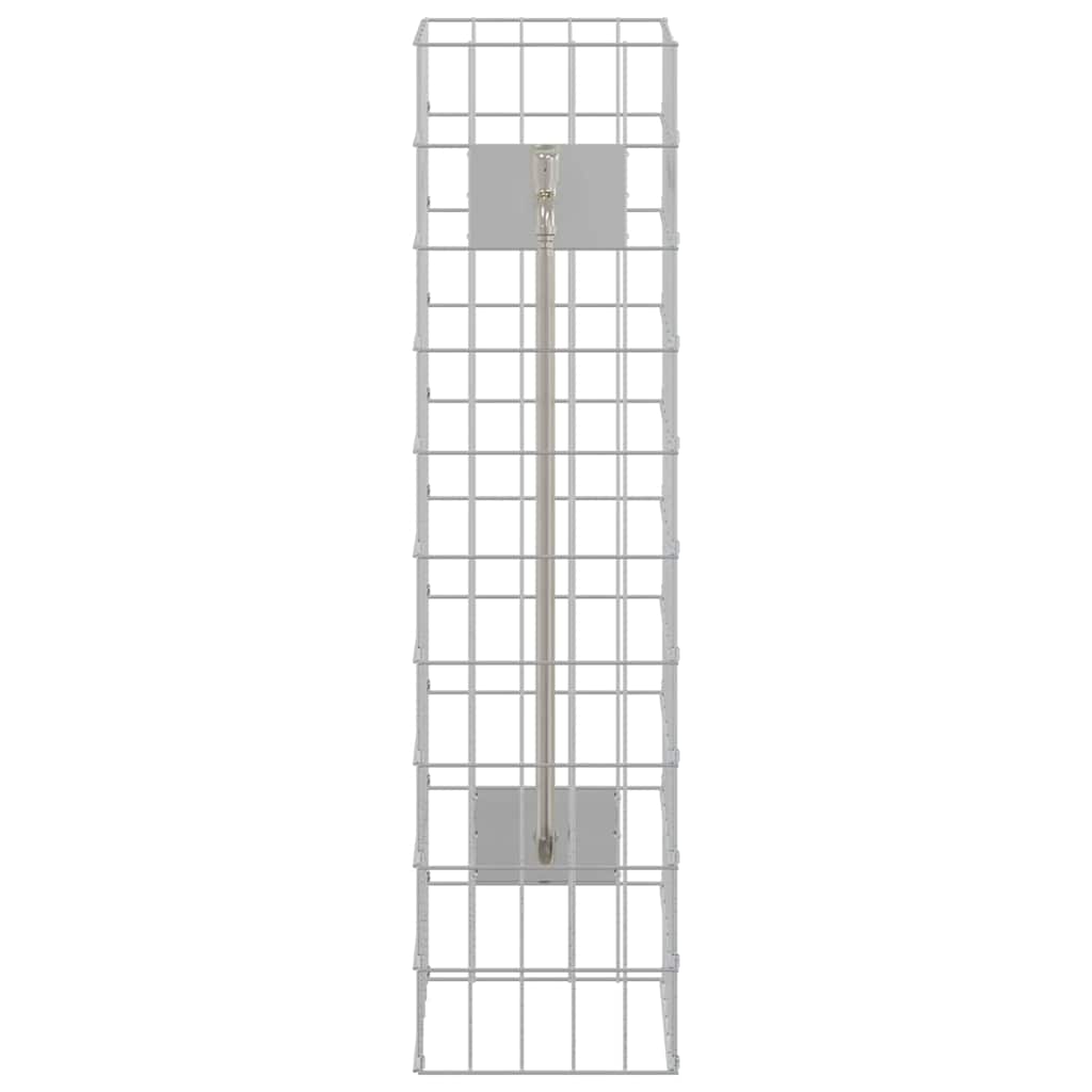 Gabion Vandhane 4 stk. Sølv 25 x 25 x 100 cm Galvaniseret stål