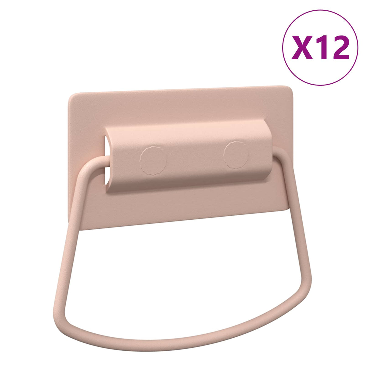 Skab Håndtag 12 stk. Lyserød 85 x 45 mm Metal