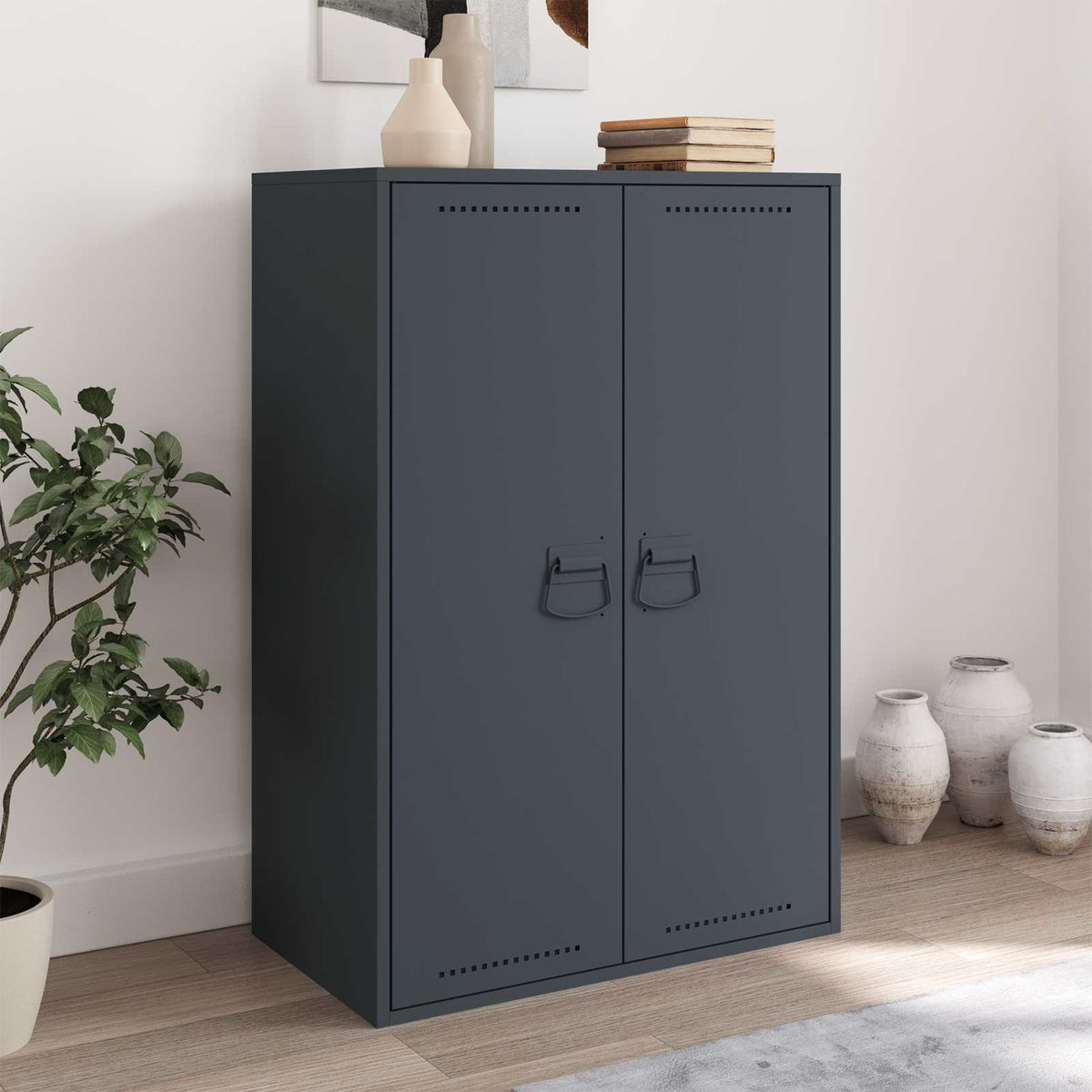 Skab Håndtag 2 stk. Antracit 85 x 45 mm Metal