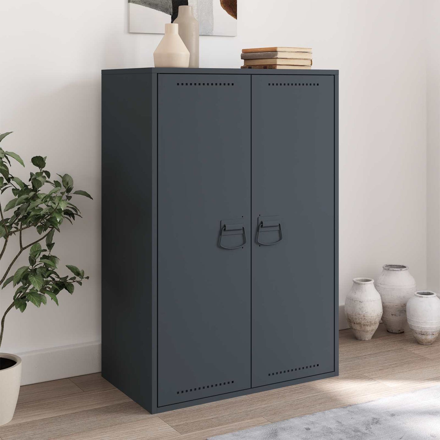 Skab Håndtag 12 stk. Antracit 85 x 45 mm Metal
