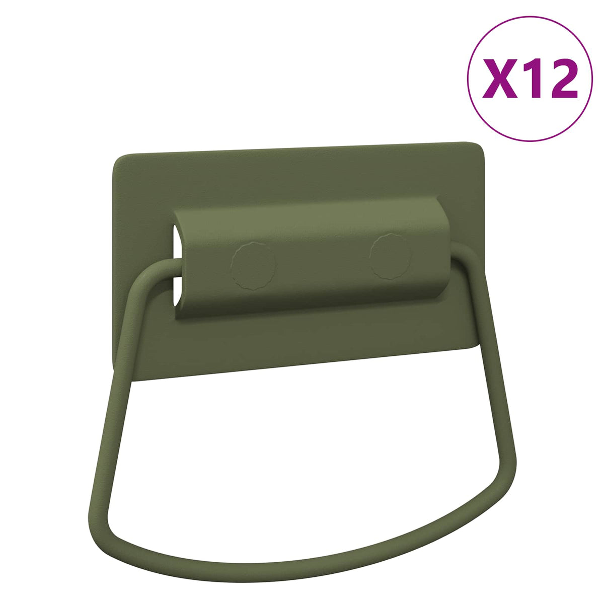 Skab Håndtag 12 stk. Oliven grøn 85 x 45 mm Metal