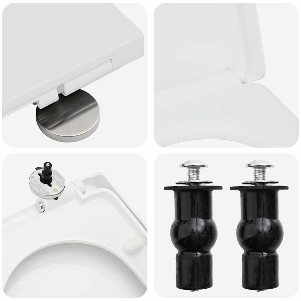 Toilet sæde Justerbar Hvid 48 x 36,5 x 4,5 cm Polypropylen
