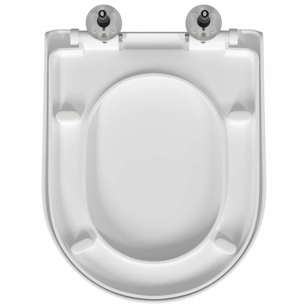 Toilet sæde Justerbar Hvid 48 x 36,5 x 4,5 cm Polypropylen