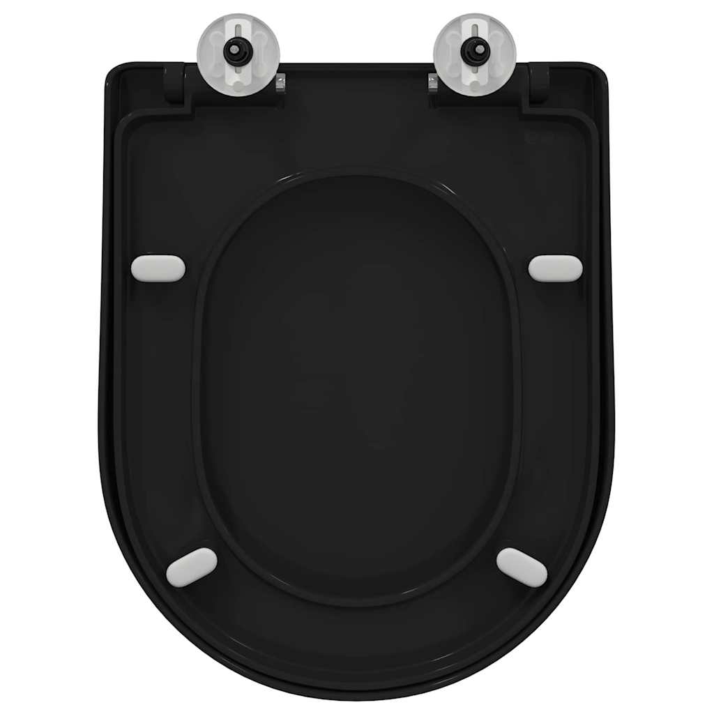Toilet sæde Justerbar Sort 48 x 36,5 x 4,5 cm Polypropylen