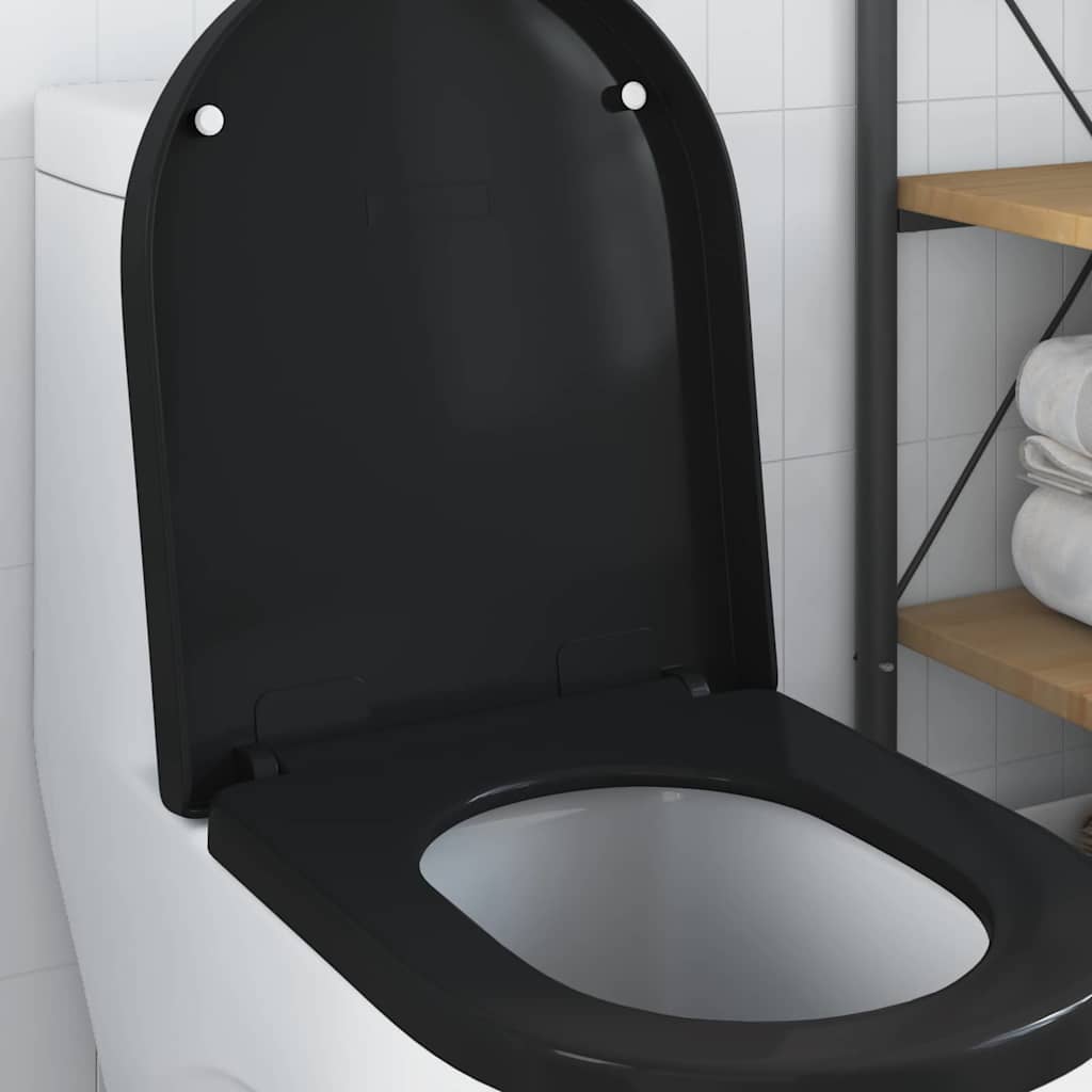 Toilet sæde Justerbar Sort 48 x 36,5 x 4,5 cm Polypropylen