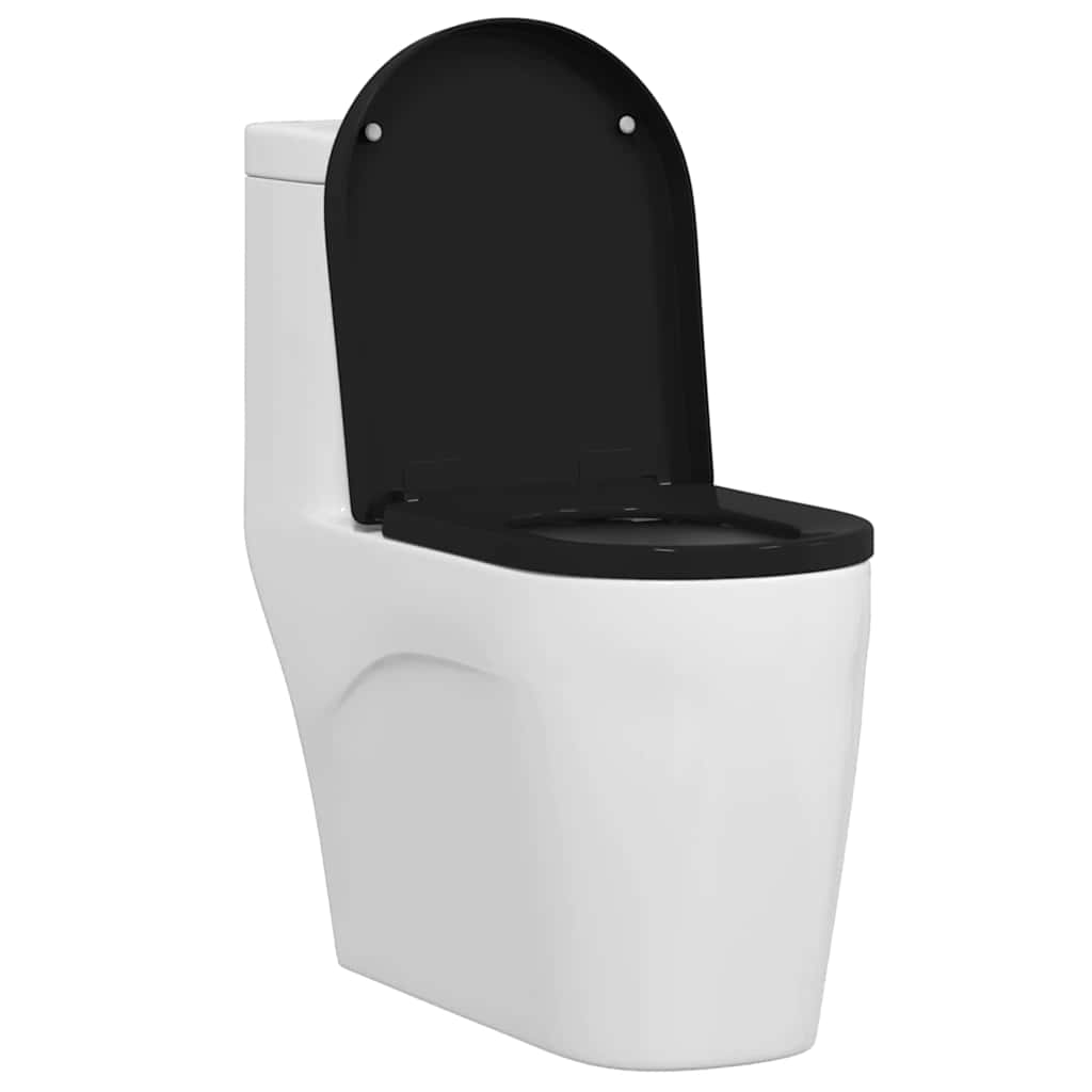 Toilet sæde Justerbar Sort 48 x 36,5 x 4,5 cm Polypropylen