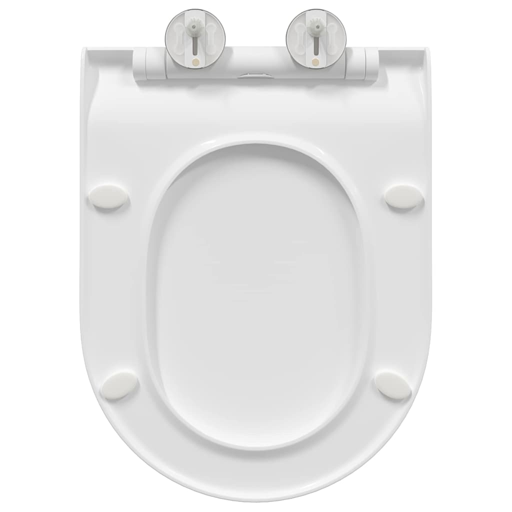 Toilet sæde Indstillelig Hvid 50 x 36,5 x 5 cm Polypropylen