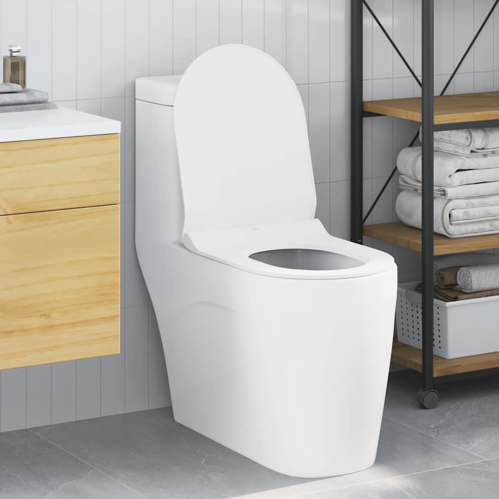 Toilet sæde Indstillelig Hvid 50 x 36,5 x 5 cm Polypropylen
