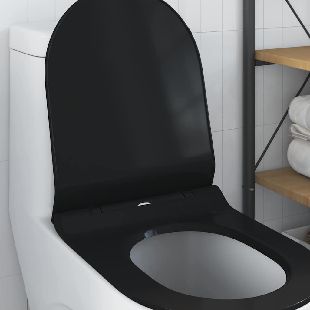 Toilet sæde Indstillelig Sort 50 x 36,5 x 5 cm Polypropylen