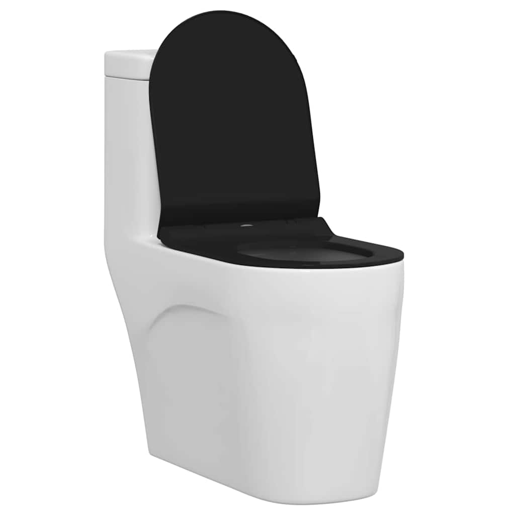 Toilet sæde Indstillelig Sort 50 x 36,5 x 5 cm Polypropylen