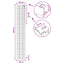 Persienner Sort 50 x 250 cm 35 mm Massivt Paulownia Træ