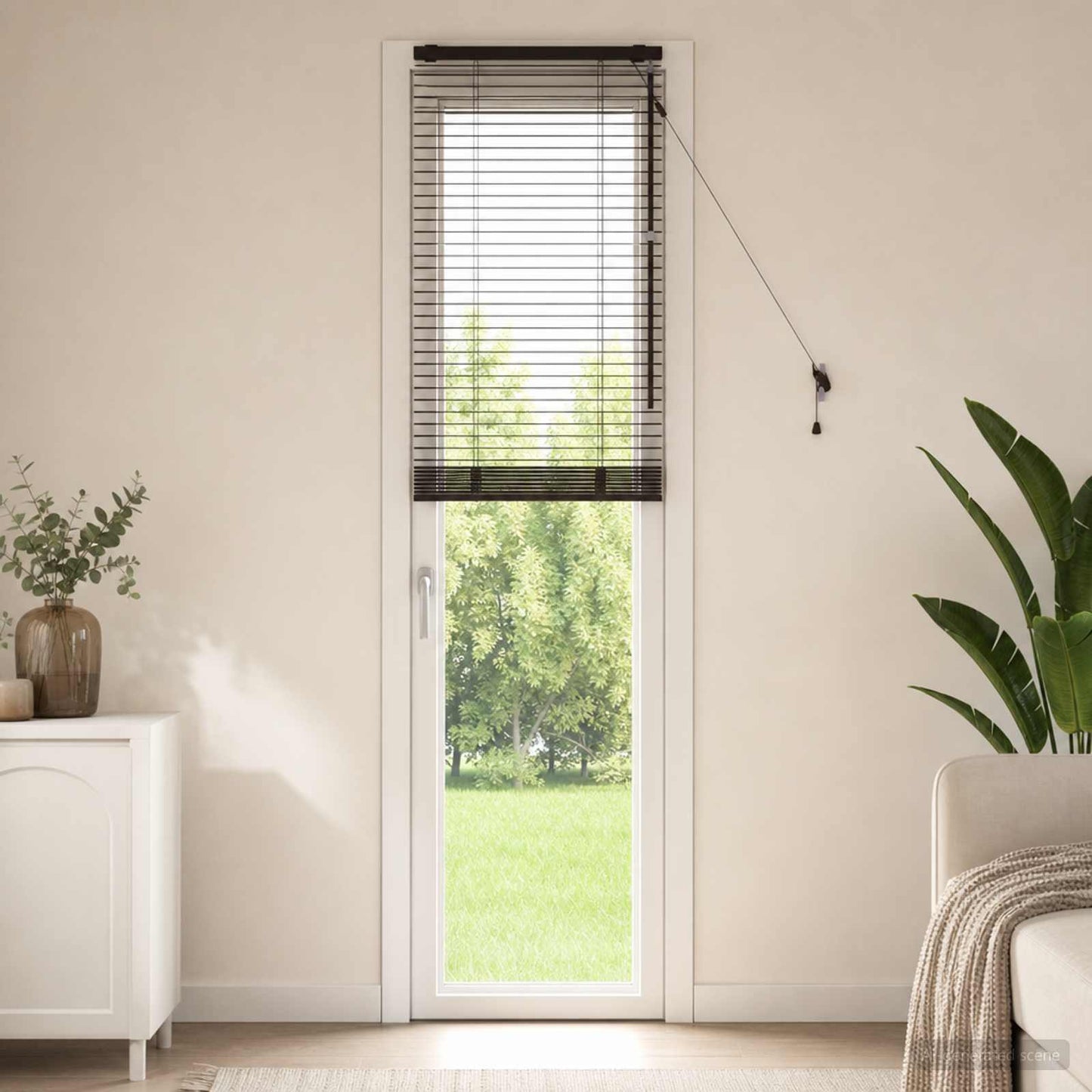 Persienner Mørk Brun 50 x 250 cm 35 mm Massivt Paulownia Træ