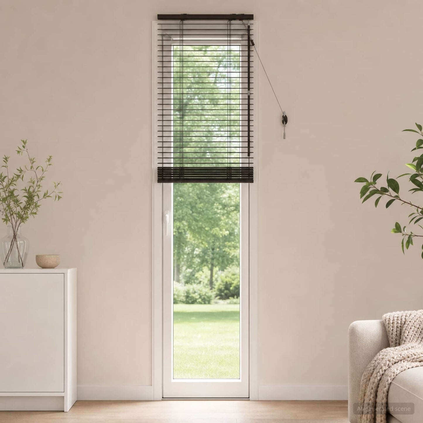 Persienner Mørk Brun 65 x 250 cm 35 mm Massivt Paulownia Træ