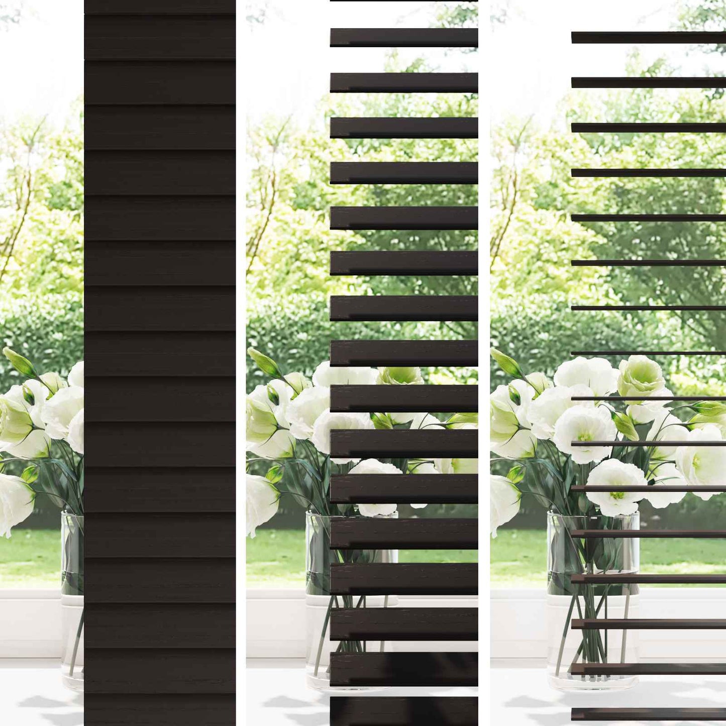 Persienner Mørk Brun 110 x 250 cm 35 mm Massivt Paulownia Træ