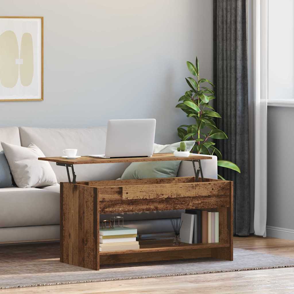 Sofabord Gammelt træ 80 x 50,5 x 41,5 cm Konstrueret træ