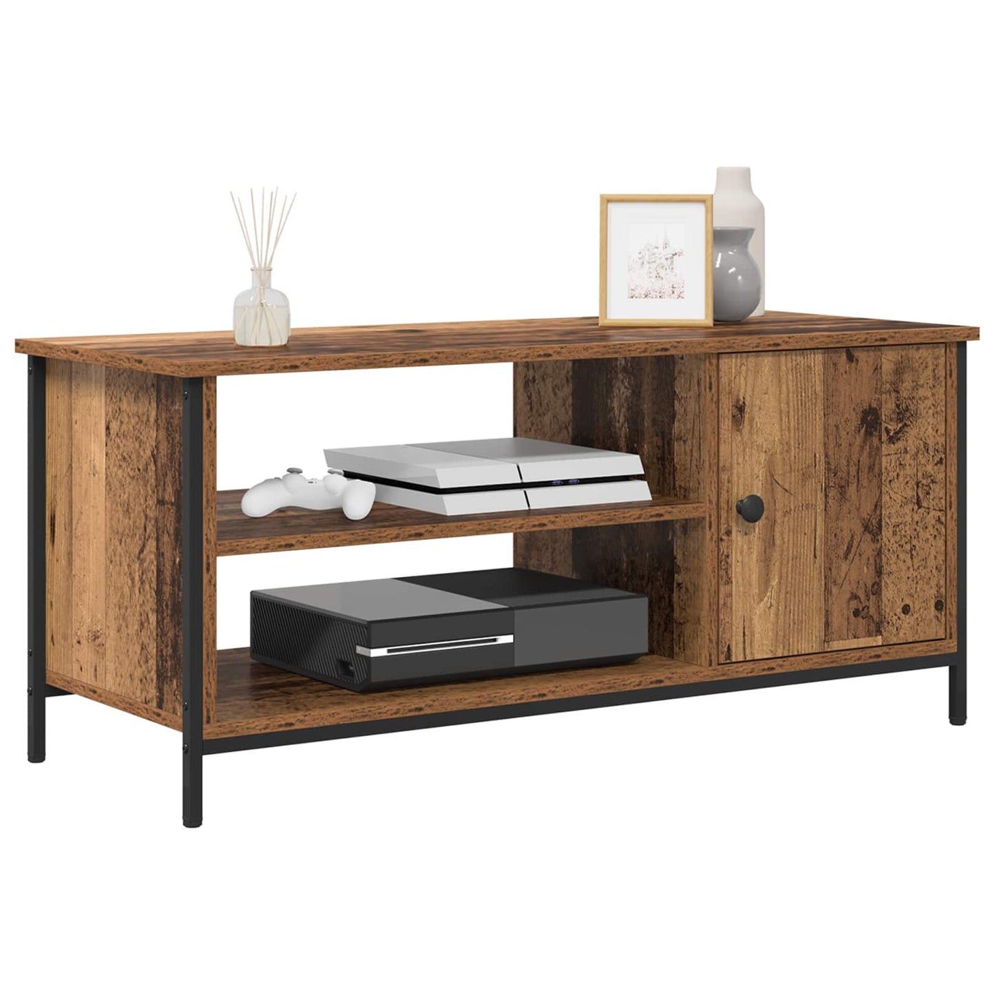 TV-skab 100 x 40 x 45 cm Gammelt træ Konstrueret træ