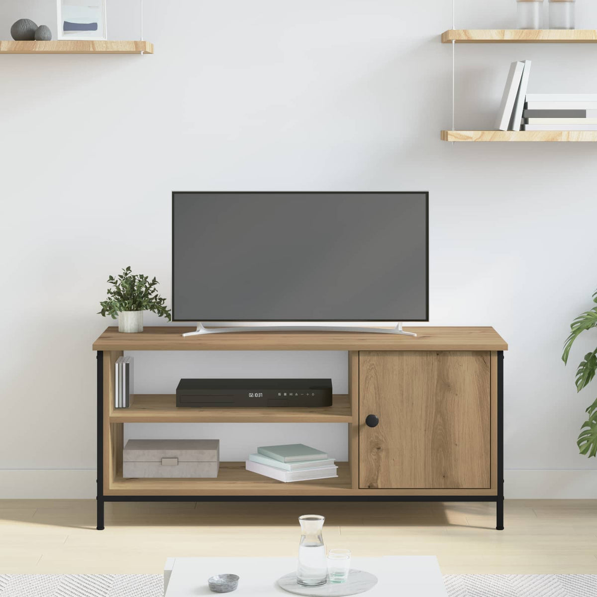 TV-skab 100 x 40 x 45 cm Artisan Egetræ Konstrueret træ