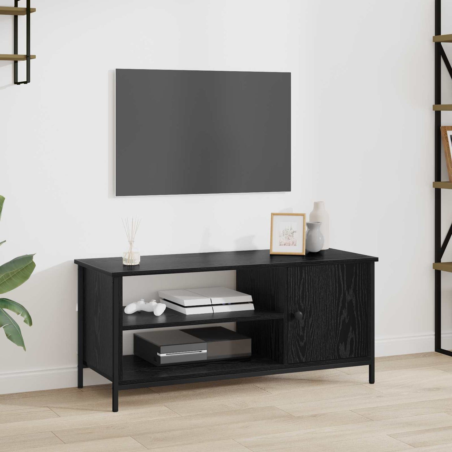 TV-skab 100 x 40 x 45 cm Sort eg Konstrueret træ