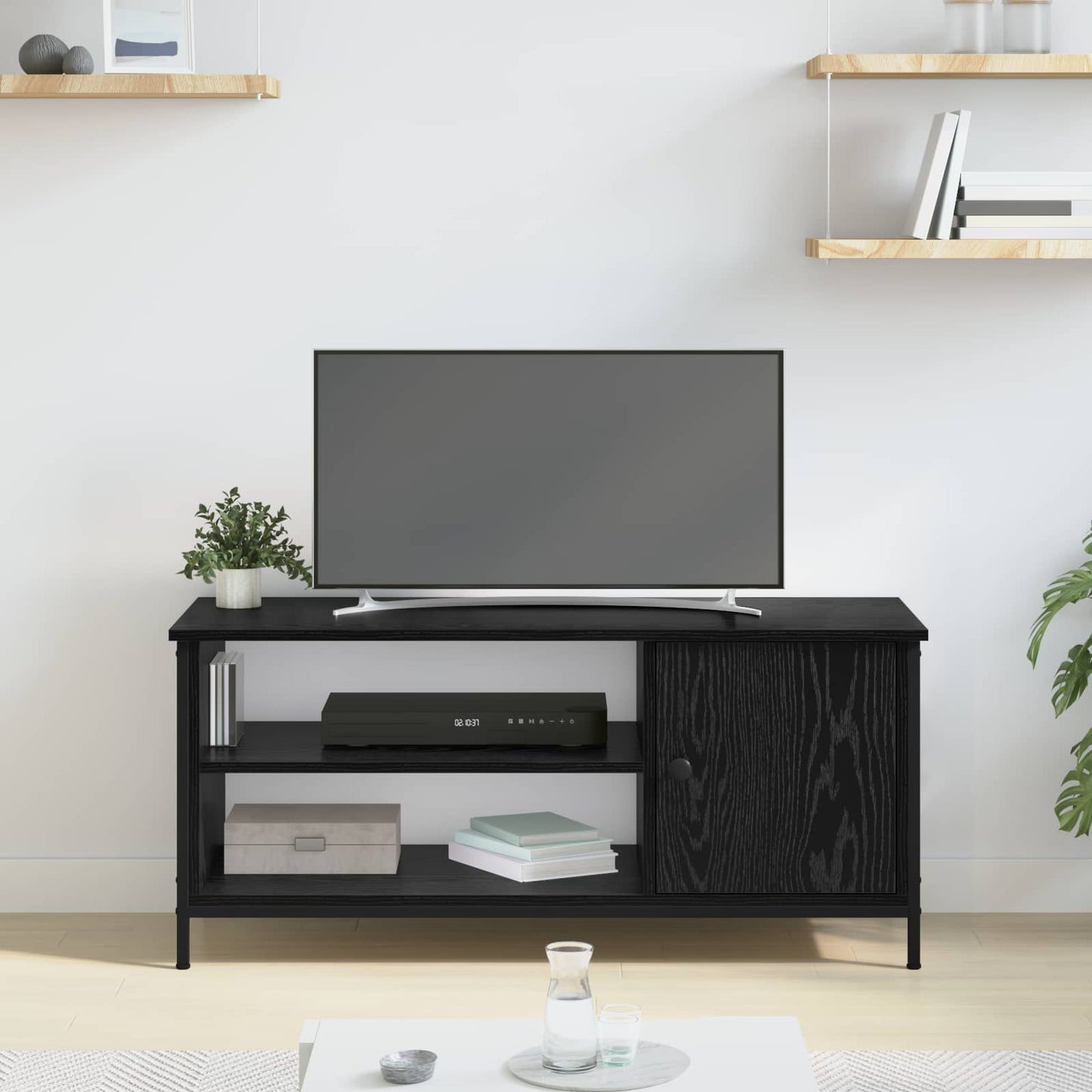TV-skab 100 x 40 x 45 cm Sort eg Konstrueret træ