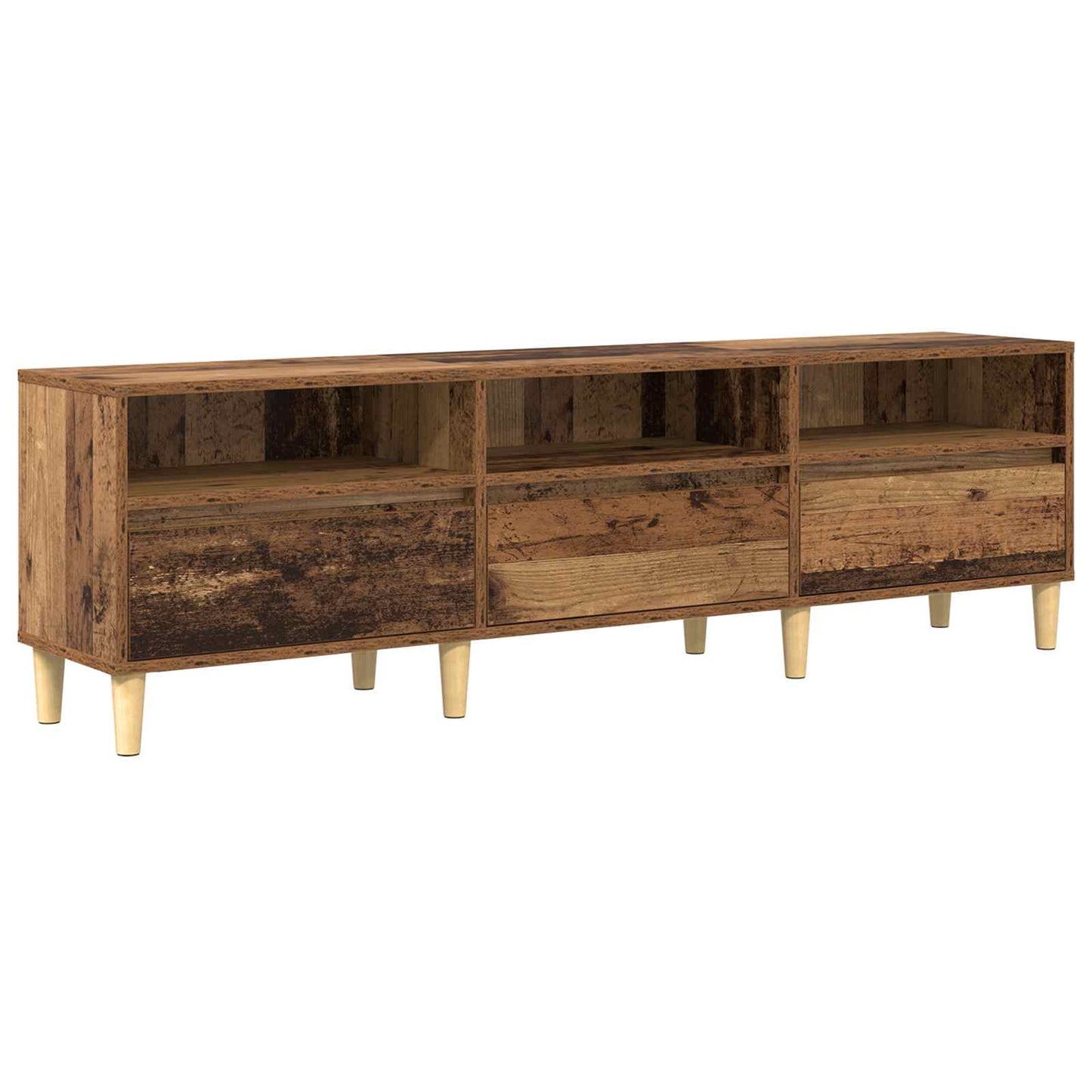 TV-skab 150 x 30 x 45 cm Gammelt træ Konstrueret træ