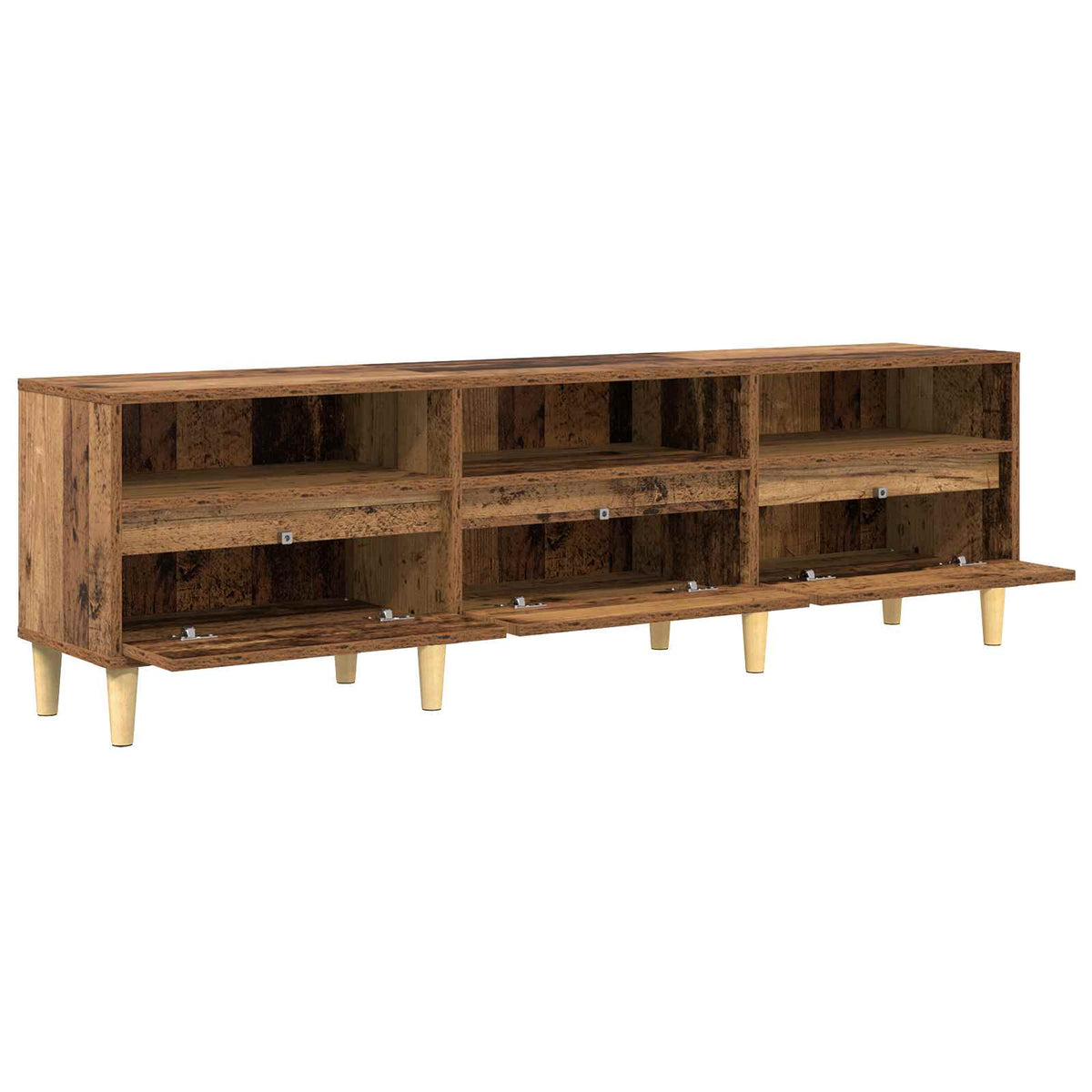 TV-skab 150 x 30 x 45 cm Gammelt træ Konstrueret træ